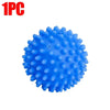 A single bright blue silicone laundry ball with a textured surface.