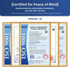 A set of ISO 9001 and ISO 906 certified quality management system certificates displayed in a row.