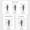 Diagrammes montrant les dimensions d'une cabine de douche, avec options standard et longues.