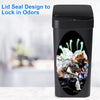 A black automatic motion sensor trash can with a lid seal design to lock in odors.