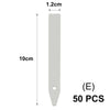 A vertical, light gray T-shaped plant marker with a 10cm length and 1.2cm width.