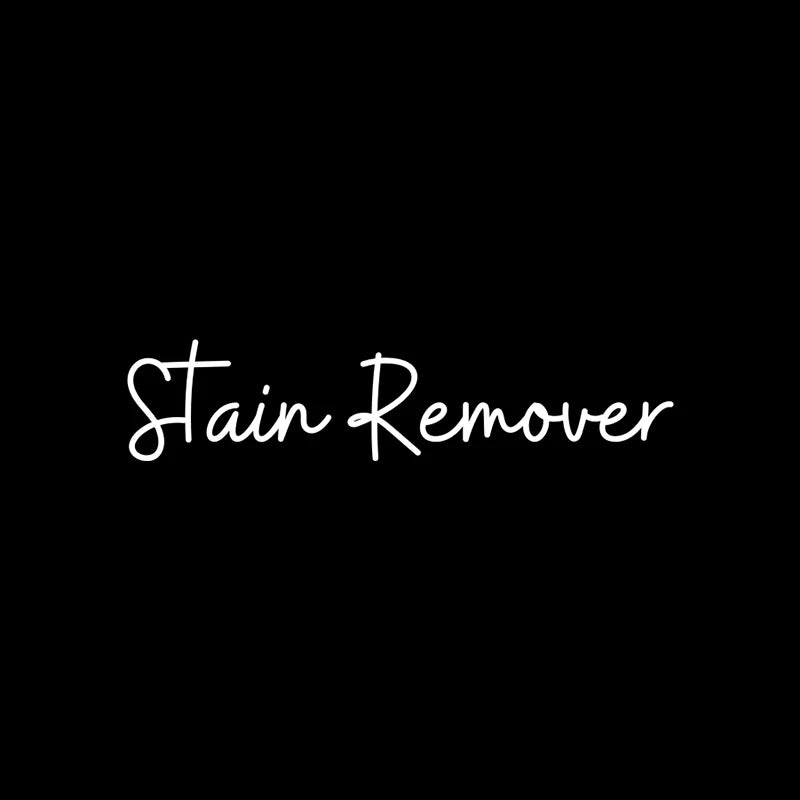 Text on a black background reads Stain Remover