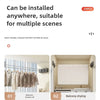 Installation guide showing the adjustable stainless steel drying rope used for bedroom window sill and balcony drying.