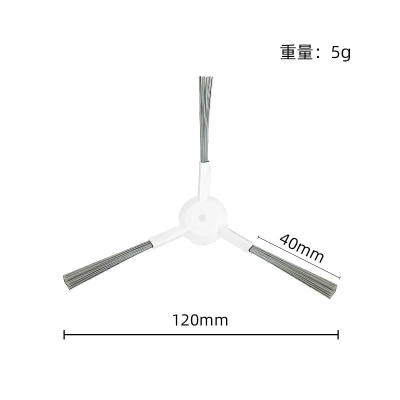 A replacement parts kit for a Dreame robot vacuum, showing multiple thin rods and components.