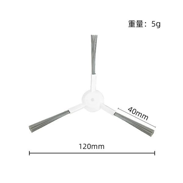 A replacement parts kit for a Dreame robot vacuum, showing multiple thin rods and components.
