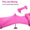 Fuchsia Nitrile Disposable Cleaning Gloves