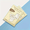 A package of 10 flushable seat covers for public toilets in a light beige plastic wrapper.