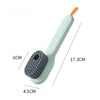 A light green multi-use shoe cleaning set featuring a brush and storage bag.