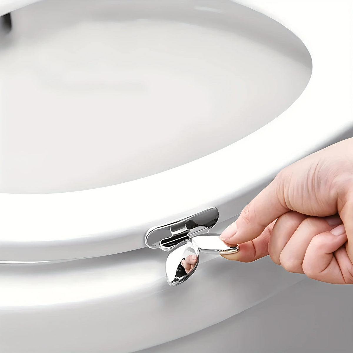 One-Piece Toilet Seat Lifter with Touchless Flush