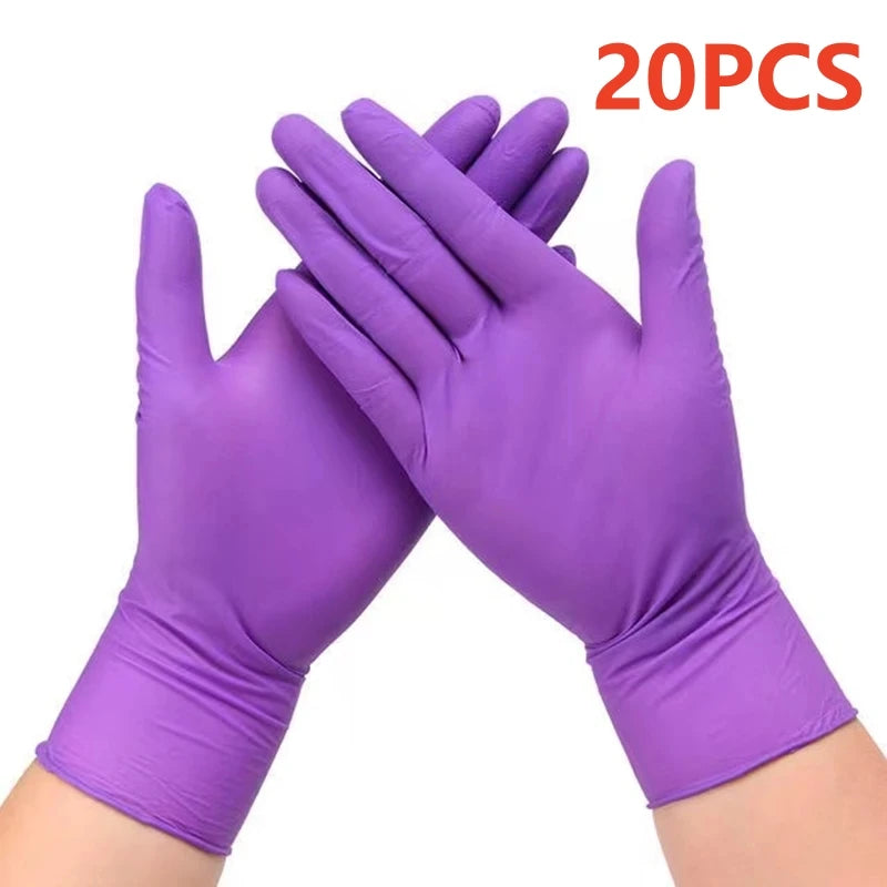Fuchsia Nitrile Disposable Cleaning Gloves