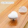 Bouton de chasse d'eau en forme de cœur blanc avec couvercle en silicone décoratif