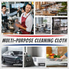 A collection of multi-purpose cleaning cloths shown in various contexts including a car, a hotel room, and a household settin
