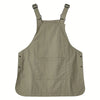 A beige waterproof outdoor work apron with straps and a patch pocket.