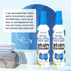 A bottle of Miss Mouth's stain treater fabric stain remover spray with a blue cap and white label