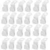 White space-saving hanger connector hooks used for closet organization