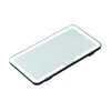 Espejo de tocador rectangular con luz LED y visera solar.
