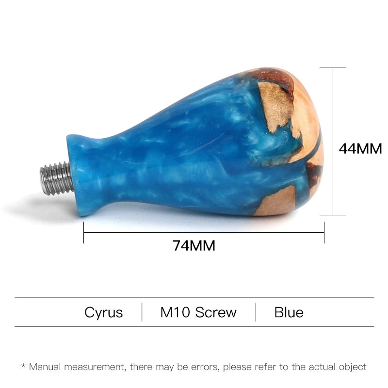 Portafiltro de café azul Cyrus M10 con tornillo para máquinas de espresso