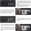 Instructions for using a secret combination lock storage box, showing steps to set and reset the password.