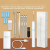 A set of visual ear cleaning tools including a pen, covers, cleaning tools, and charging cable displayed next to the product 
