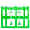 Pack of hanging moisture absorber bags with water absorption indicators