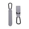 Silver strap and hook carabiner accessories for stroller hooks