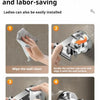 Step-by-step guide showing how to quickly install a No-Drill Adjustable Suction Cup Shower Head Holder on a wall.