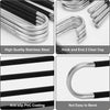 Stainless steel hook and end clear cap storage rack for pants and towels with anti-slip coating