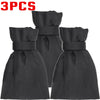Three black outdoor faucet covers designed for winter freeze protection
