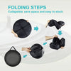 Folding steps show how to collapse and store the multi-layer herb drying rack for easy storage.