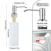 Chrom-eingebaute Küchenspülmitteldose mit weißer Flasche und Edelstahlspout.