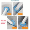 Disposable toilet brush set showing the brush handle and cover bottom for easy cleaning