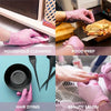 Durable Pink Nitrile Cleaning Gloves