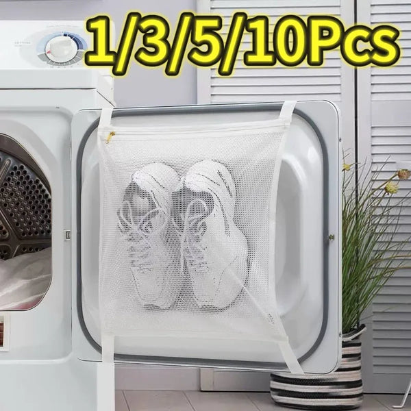Reusable mesh laundry bags for shoes in various sizes 1/3/5/10 pieces