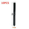 Ten pieces of black heavy-duty nylon cord and hose organizer straps, measuring 16 inches long.