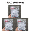 Three packages of 30CC oxygen absorbers, each containing 100 pieces, are shown being held by hands.