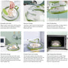 Clear microwave splatter cover with a dome design for food safety and moisture retention