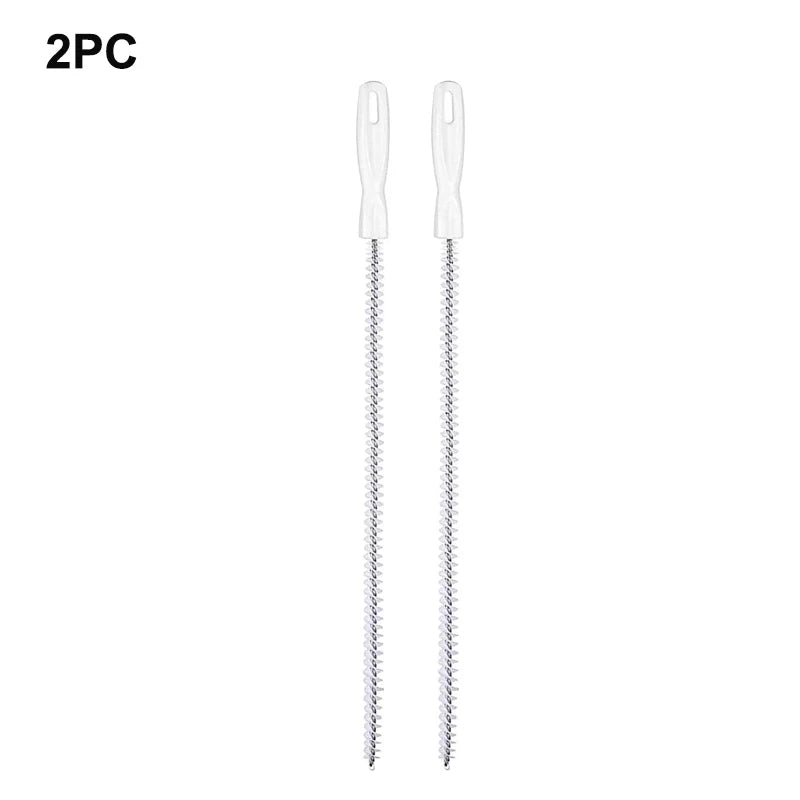 A pair of professional drain cleaning tools with flexible snaking rods.