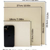 Referenzdiagramm mit drei Größen von Leinen-Fotobücher-Scrapbook-Alben: Stil A, B und C.