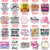 Colección de 10 kits de letras planas en resina para dibujos animados con frases inspiradoras y lindas.