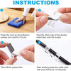 Instructions showing how to use heavy duty self-adhesive cable clips for cord management