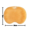 A beige reusable silicone foot scrub brush with a textured surface shown against a white background.