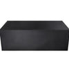 Couverture en poussière rectangulaire noire pour mobilier d'extérieur.