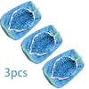 Three reusable blue foam shoe washing bags with an invisible zipper.