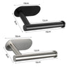 A wall-mounted toilet paper holder with a black finish and a brushed silver finish, shown in a side view.