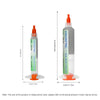 A glass dropper bottle of HAODXPG Solder Paste used for SMD repair with an orange cap and clear liquid.