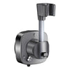 A black No-Drill Adjustable Suction Cup Shower Head Holder with a chrome shower head.
