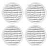 Four circular images showing replacement mop cloth pads for Shark vacuum cleaners.