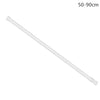 A white adjustable telescopic curtain rod, 50-90cm long.