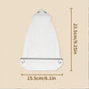 White universal iron protective cover shield with a perforated surface and a metal strip.