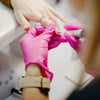 Fuchsia Nitrile Disposable Cleaning Gloves